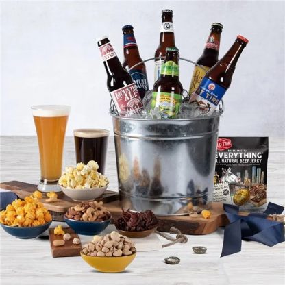 Microbrew Beer Bucket Gift Basket For Men